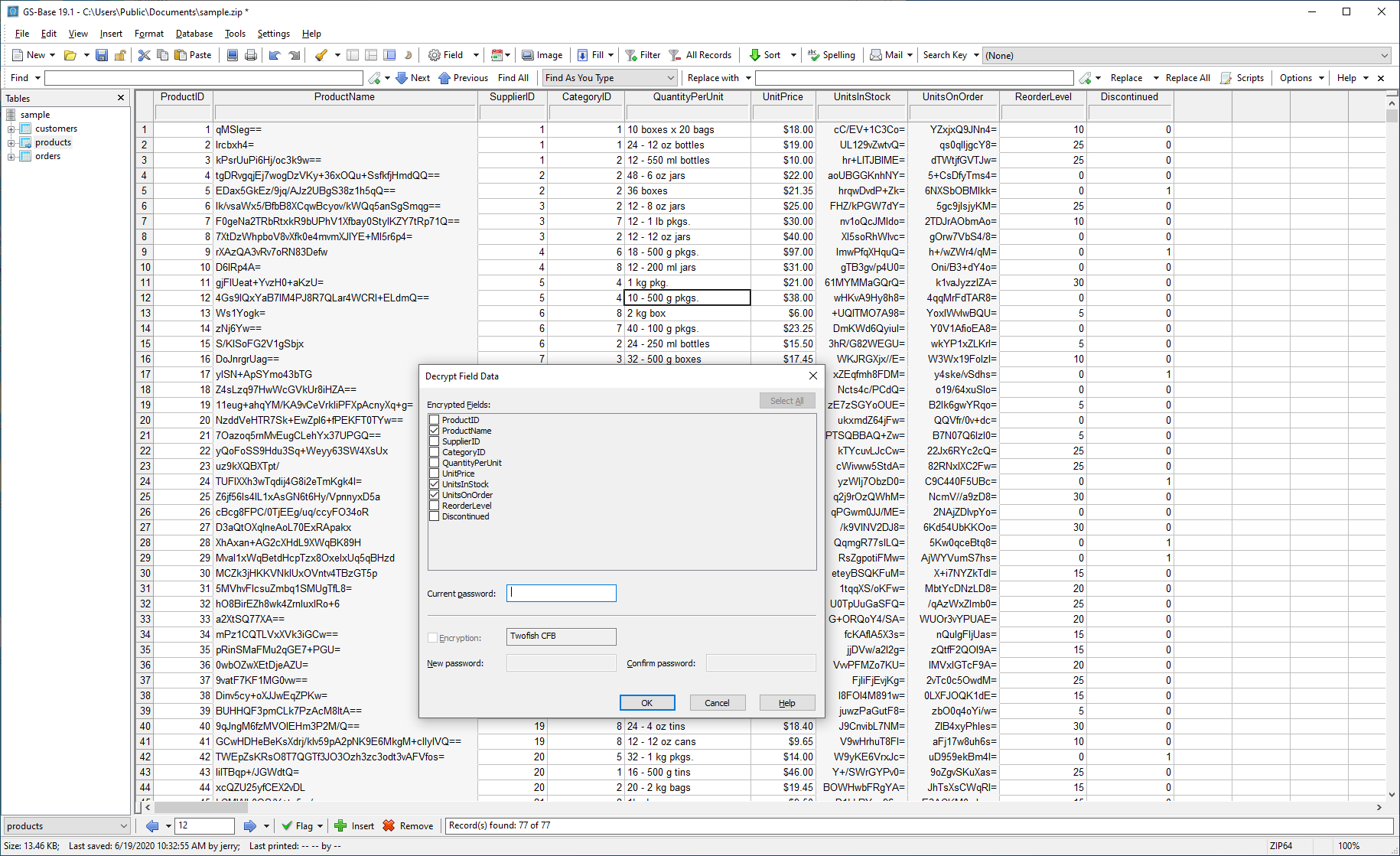 Encrypt either entire files or just individual fields in your tables and allow others to edit the data without any risk of viewing or changing the encrypted fields.