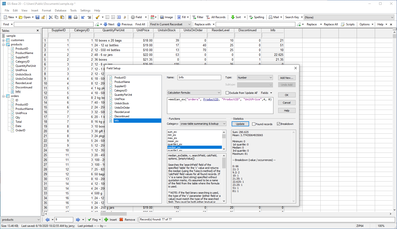 Use nearly 300 formulas to create calculated fields and advanced search expressions.o