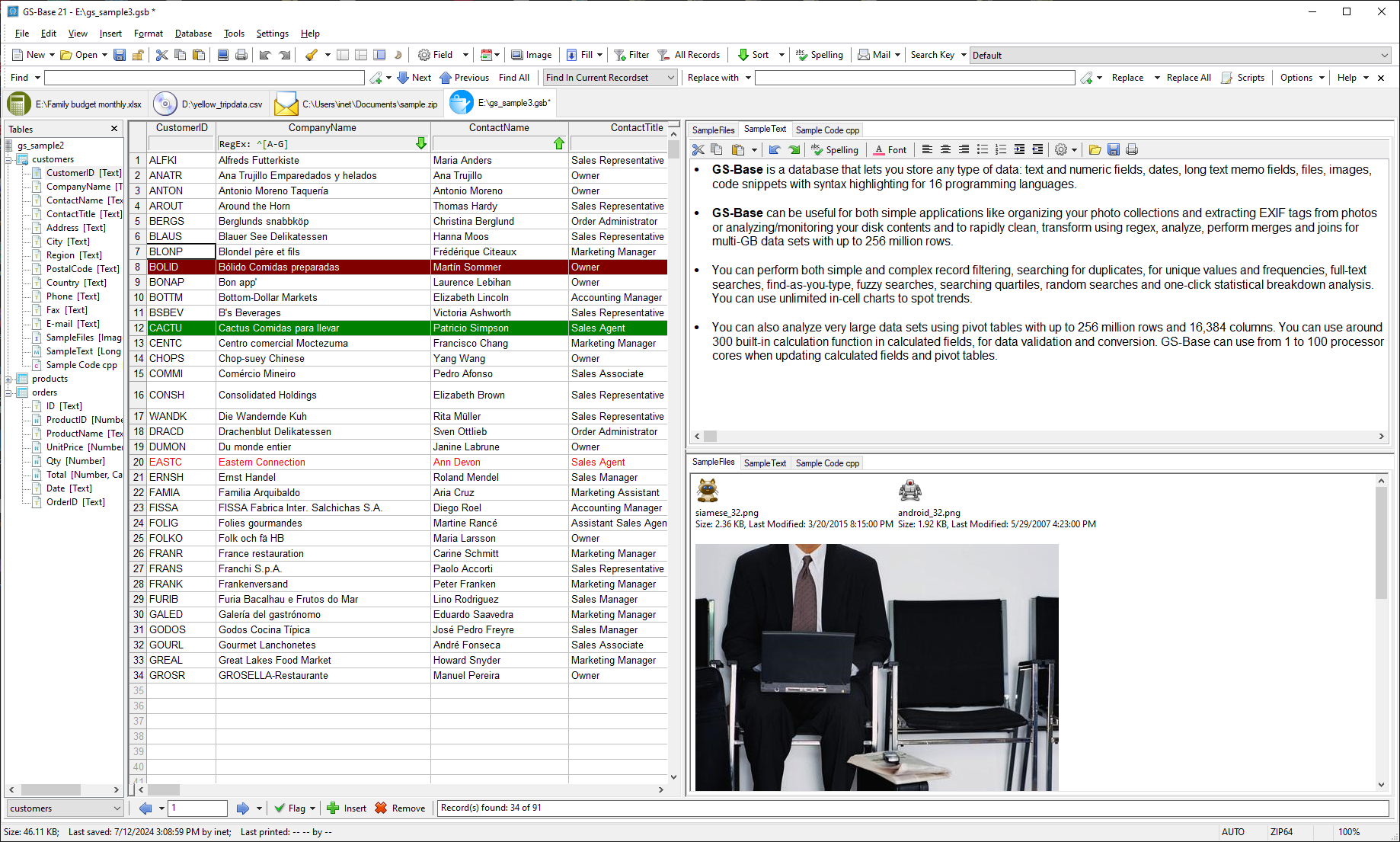 Store any type of data and display it in configurable, synchronized view panes.