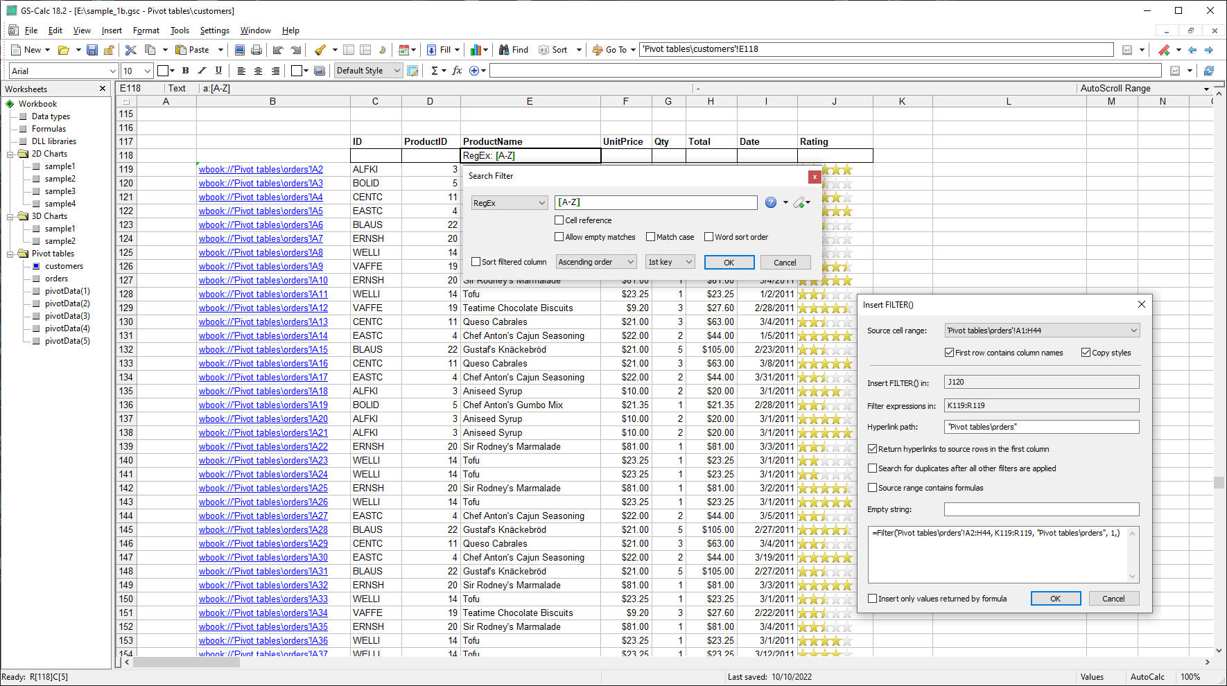 Create Filter() formulas with a single click